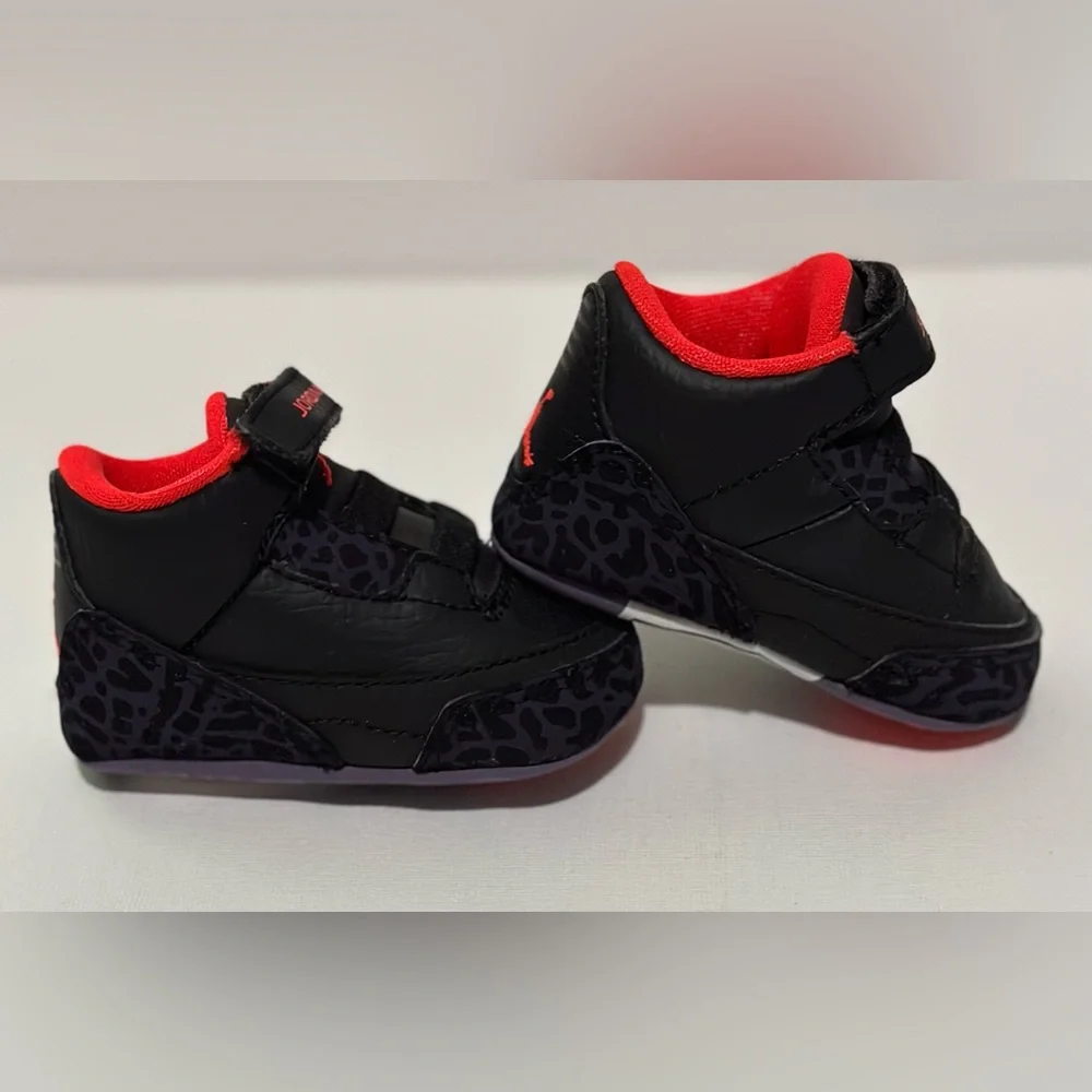 (50)- Collectible Black, Red, And 💜Purple Cheetah Print Baby Jordan Retro’s 🔥1